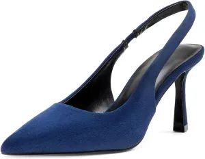 GENSHUO Women's Slingback Heels Closed Pointed Toe Dress Pumps Shoes Slip On 4 Inch High Stiletto Comfortable Sexy Wedding Work Casual Prom Party
