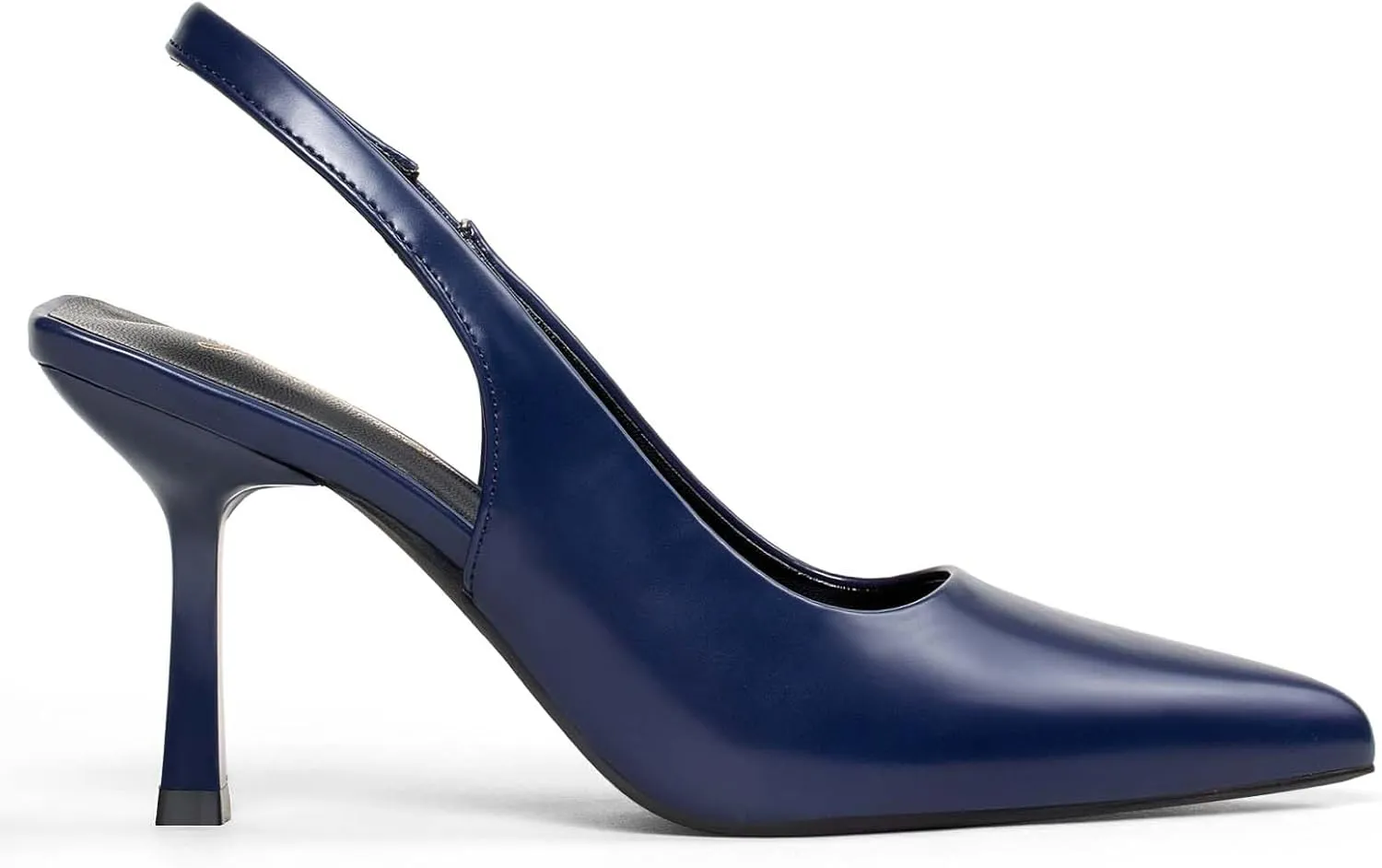 GENSHUO Women's Slingback Kitten Heel Pointed Closed Toe Stiletto Pumps Slip on Elastic Strap Wedding Party Dress Sandals Shoes