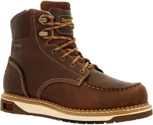 Georgia Boot Men's Brown Amp Lt Wedge Waterproof Moc-Toe BRN 6" Work