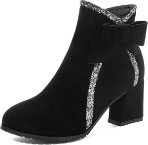Gicoiz Womens Office Work Formal Block Heel Chelsea Boots