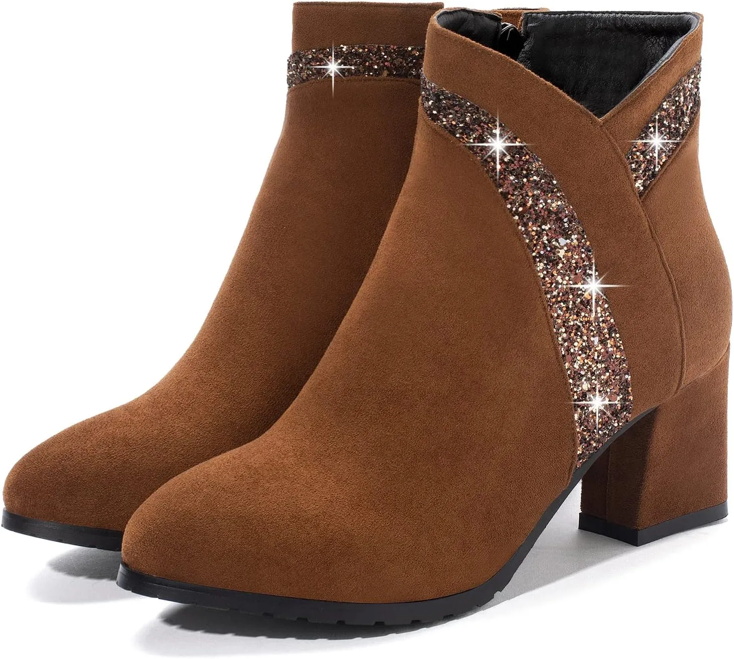 Gicoiz Womens Office Work Formal Block Heel Chelsea Boots