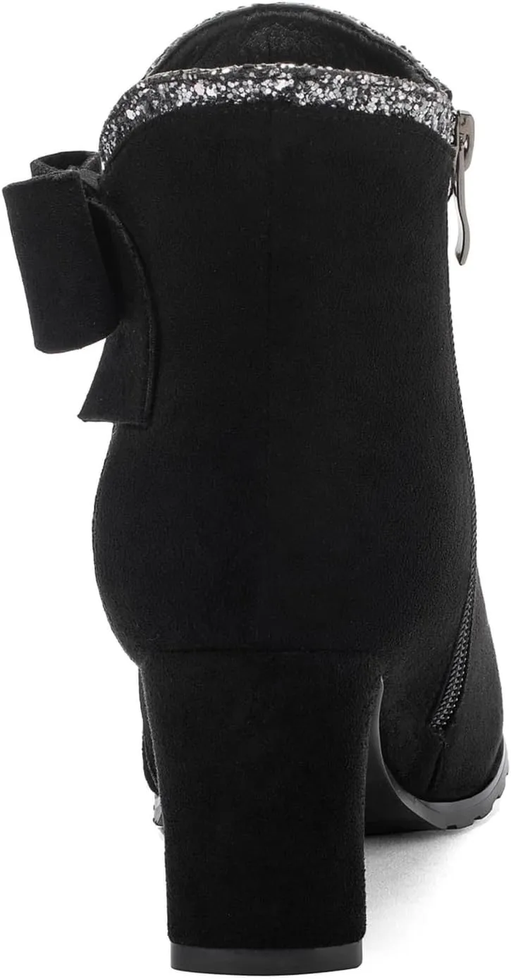 Gicoiz Womens Office Work Formal Block Heel Chelsea Boots