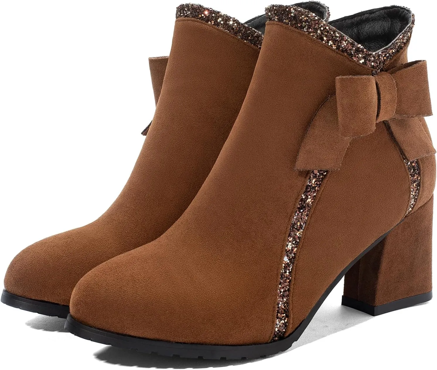 Gicoiz Womens Office Work Formal Block Heel Chelsea Boots