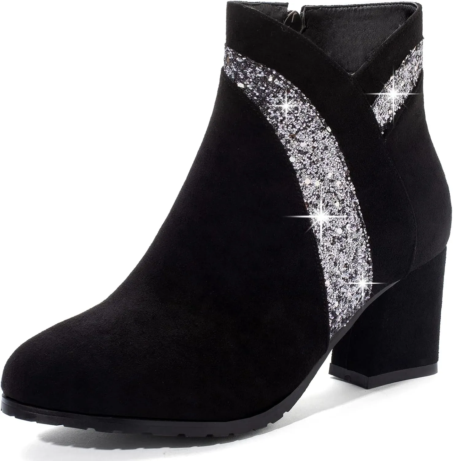 Gicoiz Womens Office Work Formal Block Heel Chelsea Boots