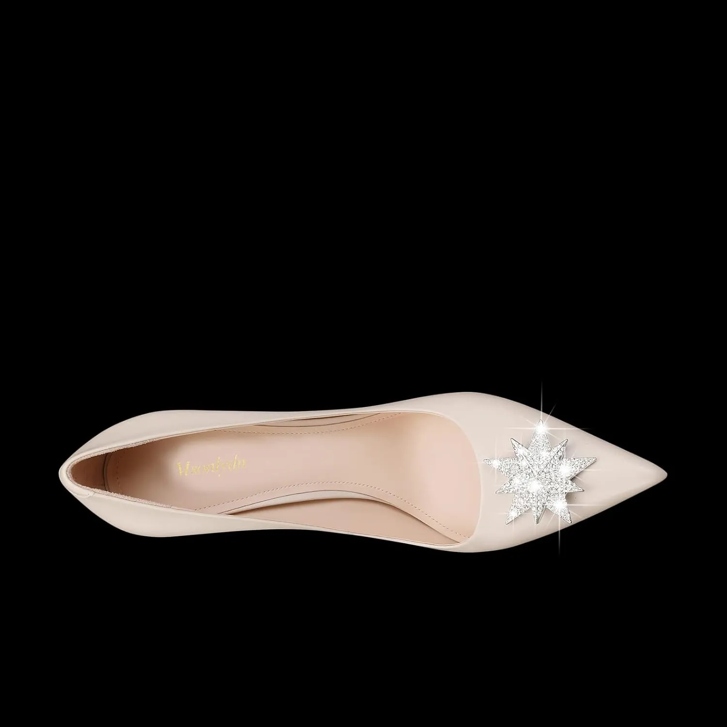 Glitter High Heels for Women,4.13Inch Pointed Toe Dress Shoes, Leather Stiletto Heels Evening Pary Pumps