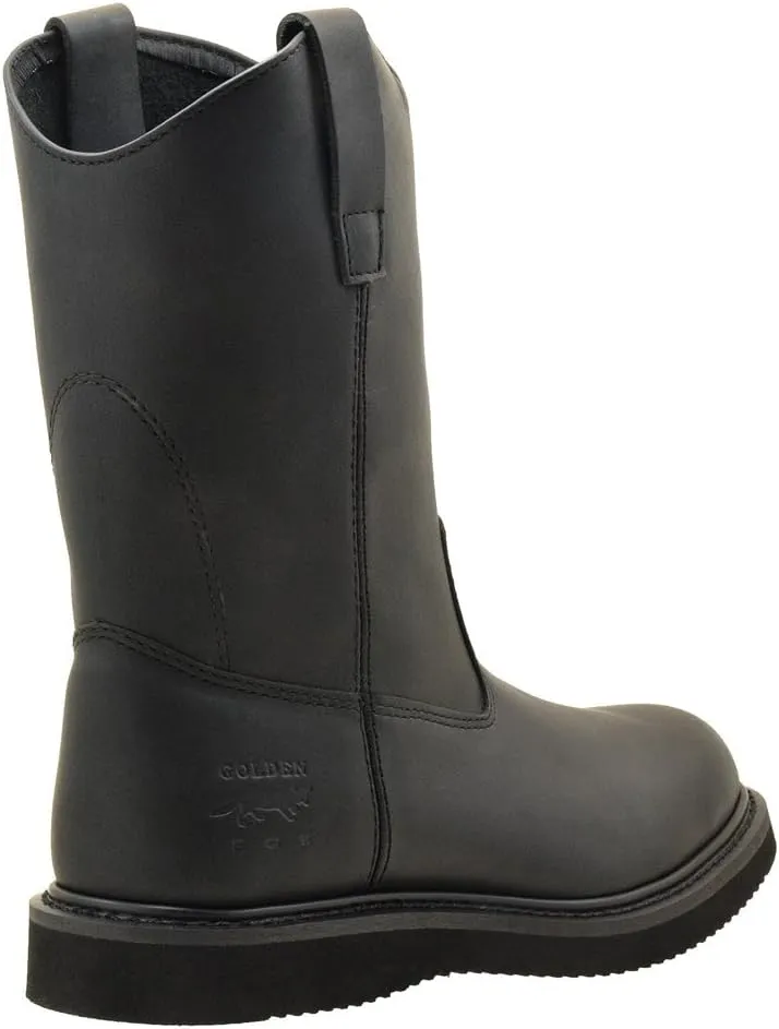 Golden Fox Men's Leather Wellington Farm & Construction Rigger Work Boots