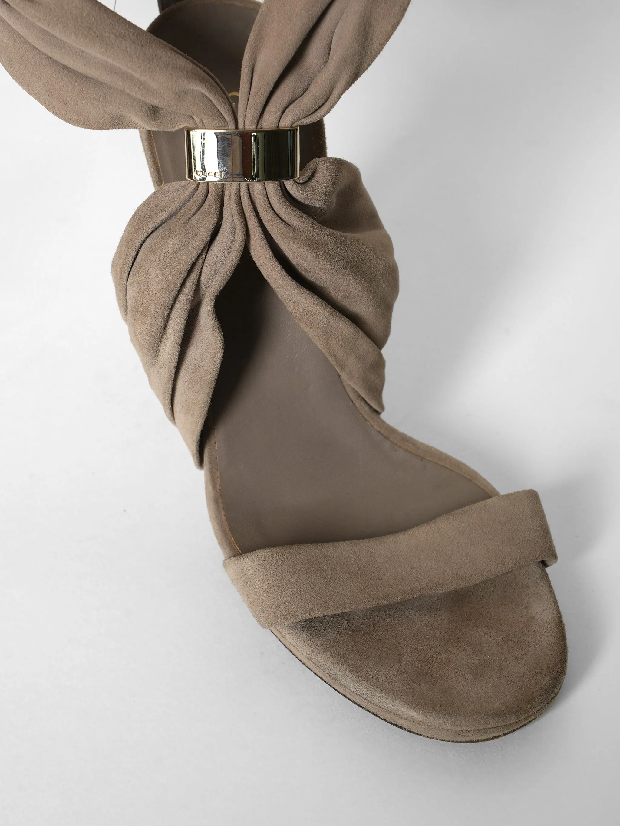 Gucci Grey Suede Heels