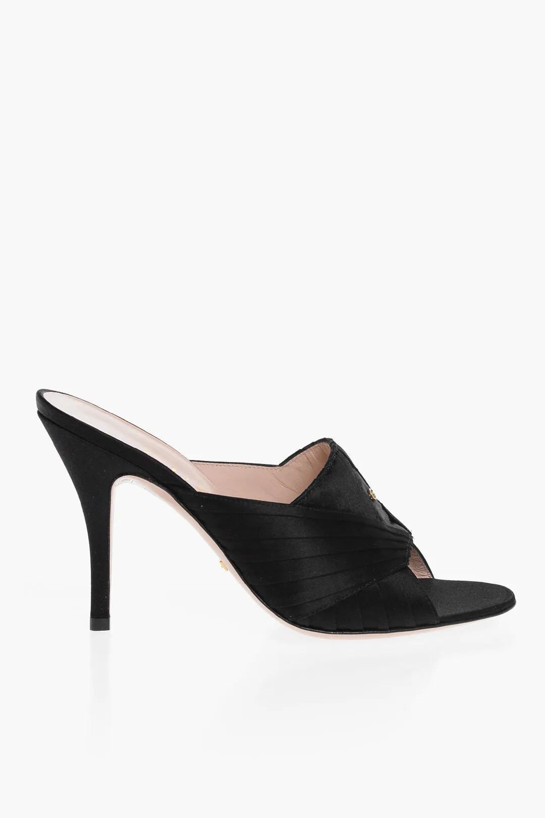 Gucci Silk Satin Open Toe Mules 10cm