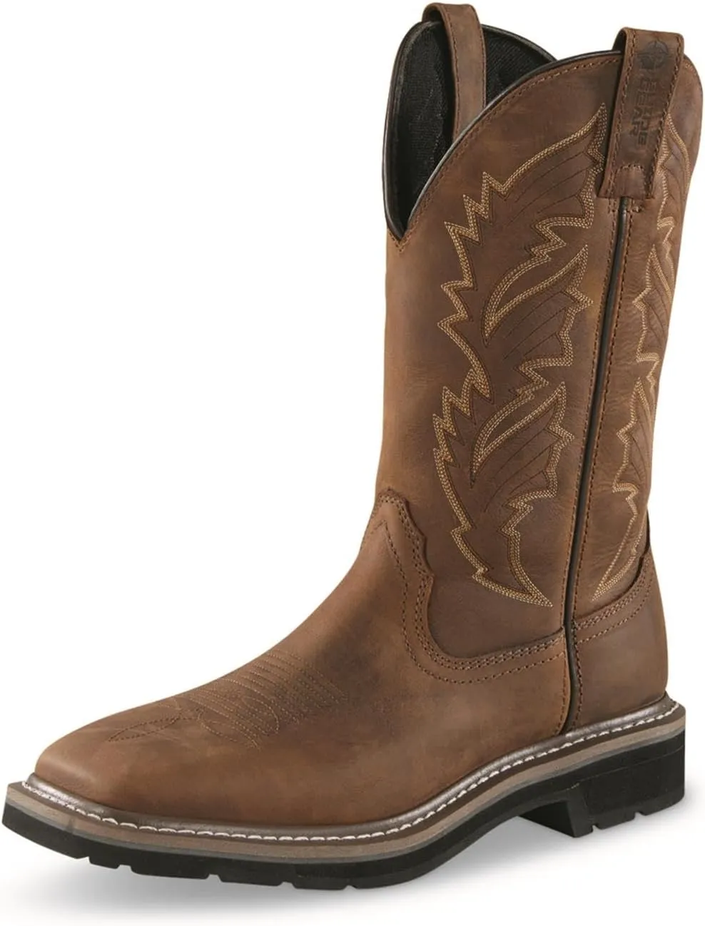 Guide Gear Men's Western Work 2.0 Pull-On Work Boots, Square Toe