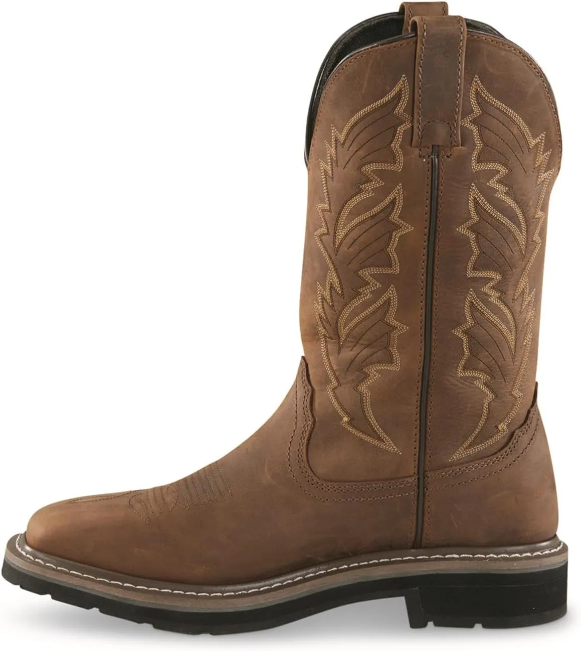 Guide Gear Men's Western Work 2.0 Pull-On Work Boots, Square Toe