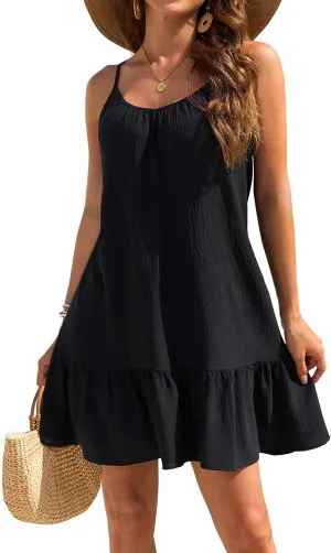Halife Swimsuit Coverup for Women 2025 Vacation Beach Cover Ups Spaghetti Straps Bathing Suit Cover Up Sundress