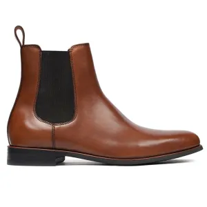 Handmade Customisable Leather Brown Chelsea Boots For Men