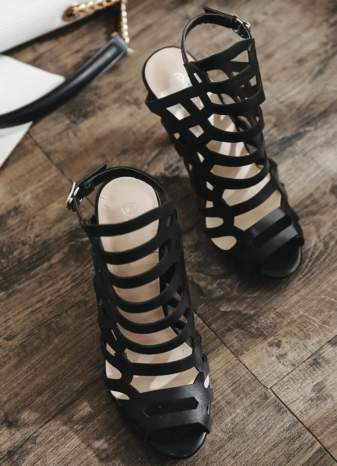 Hanfike Sexy Slingback High Heels Open Toe Evening Prom Formal Party Dressy Sandals