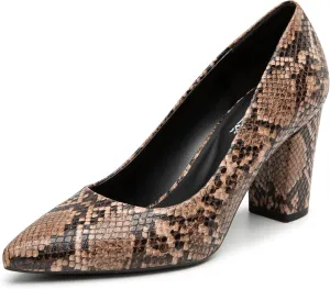 Heel The World Women's High Chunky Block Closed Toe Heels,Slip On Pointed Toe Work Dress Office Wedding Party Pumps Shoes