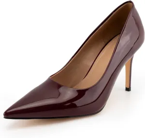 heelchic Stiletto Heels for Women Pointed Toe High Heels Slip-on Pumps Closed Toe Heels Wedding Dress Pumps