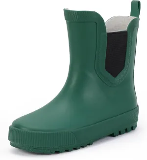 Hehainom Toddler Kids Rain Boots for Girls Boys Waterproof Rainboots Easy-on Light Weight Chelsea Rain Shoes