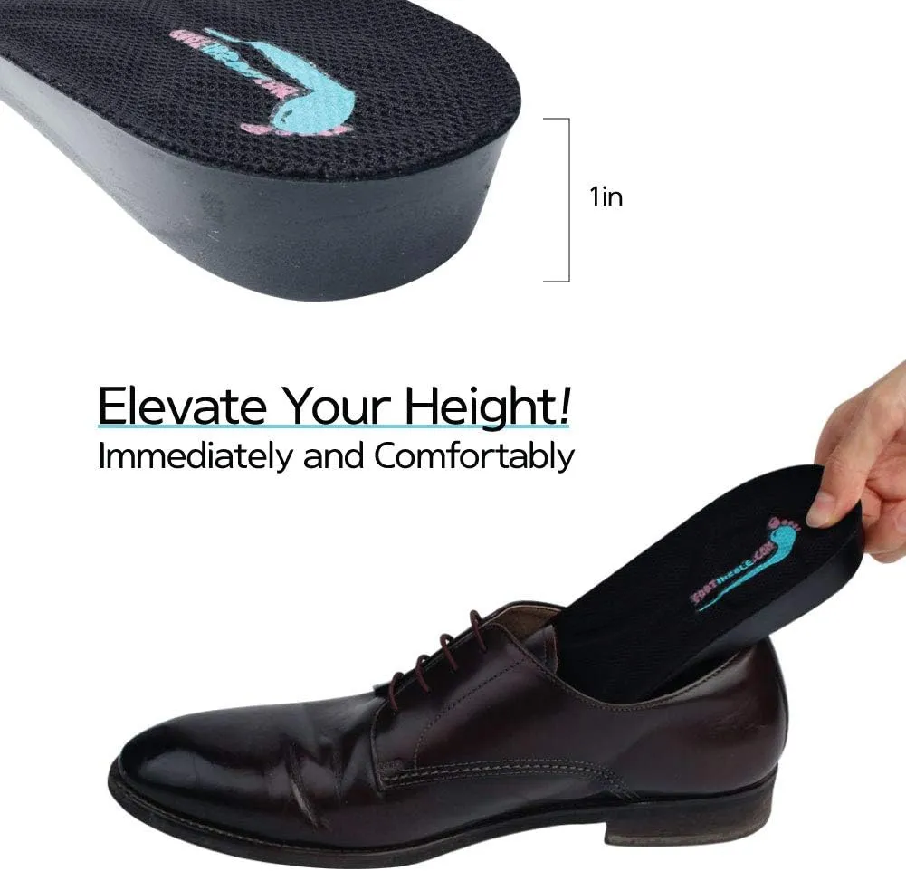 Height Increase Insole, Shoe Lift for Men Elevated Cushioned Inserts and Arch Support Comfort Insoles to Make You Taller