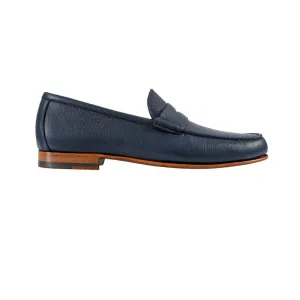HENRY SARTORIAL Calf Leather Penny Loafer NAVY