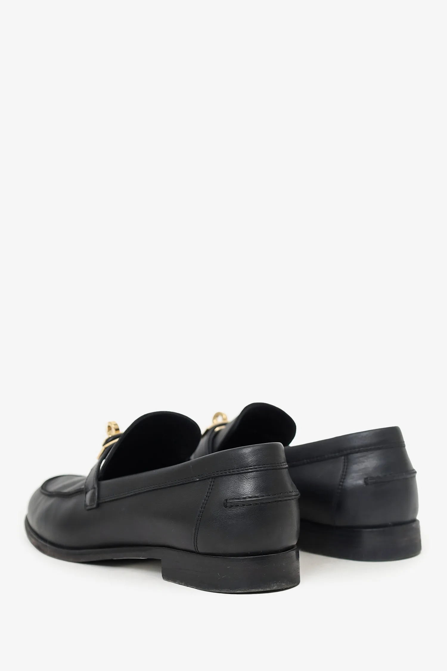 Hermés Black Leather 'Destin' Loafer Size 38