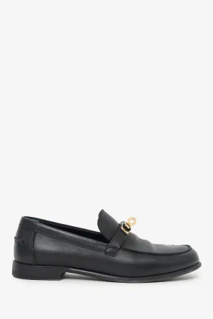 Hermés Black Leather 'Destin' Loafer Size 38