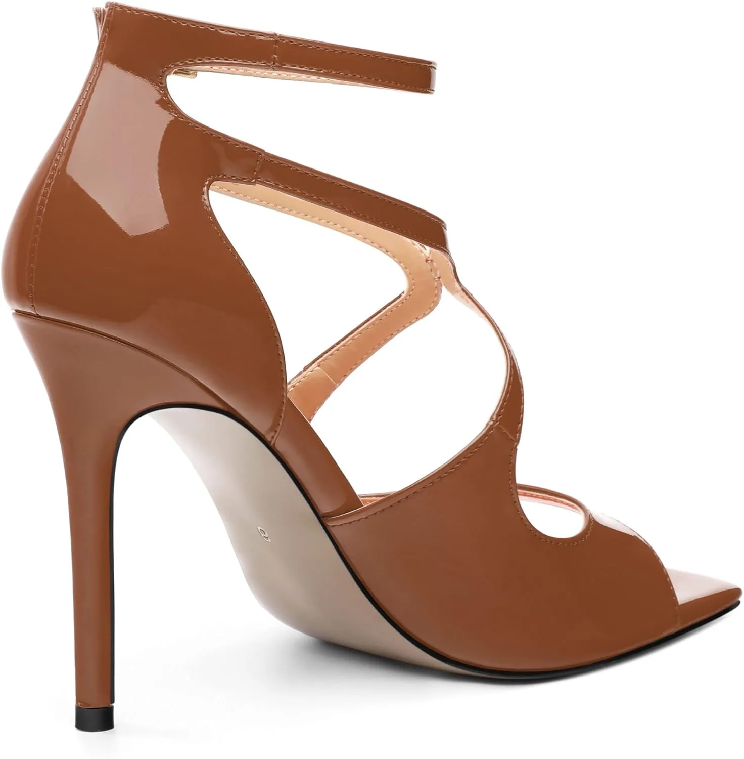 High Heels for Women, Women's Stiletto Heels Cross Strappy Square Open Toe Sexy Sandals Ankle Strap Buckle High Heels Fashion Dress Prom Sandals