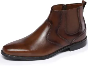 Holy dove Chelsea Boots Men – Genuine Leather,Chelsea Boots for Men with Side Zipper, Casual Slip-On Ankle Boots, Chukka & Oxford Style Dress Boots