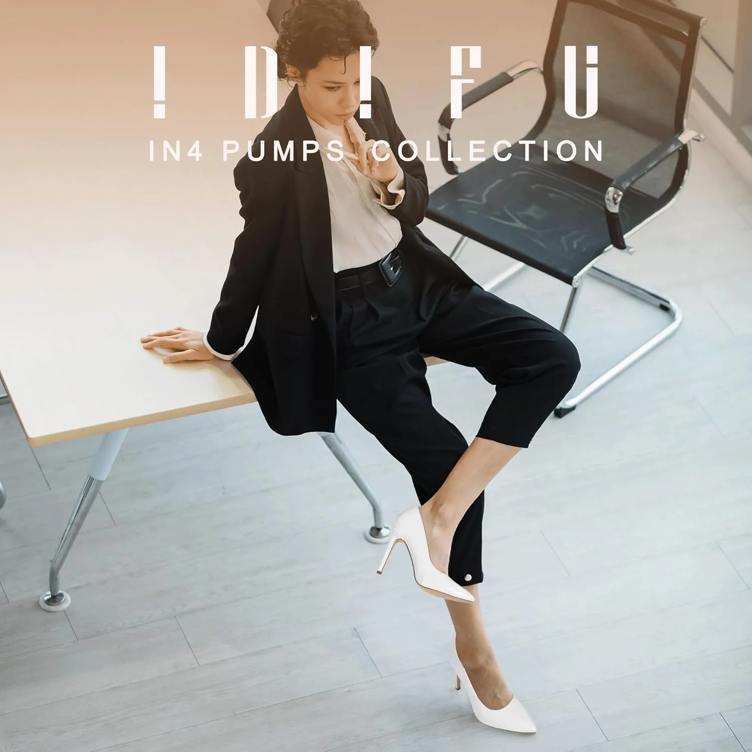 IDIFU IN4 Women's Pumps High Heels Closed Toe Stiletto Pointed Toe Dress Shoes Wedding Prom Bridal Daily Work Office Business Trendy Fashion Sexy Comfortable Pumps Dressy Shoes