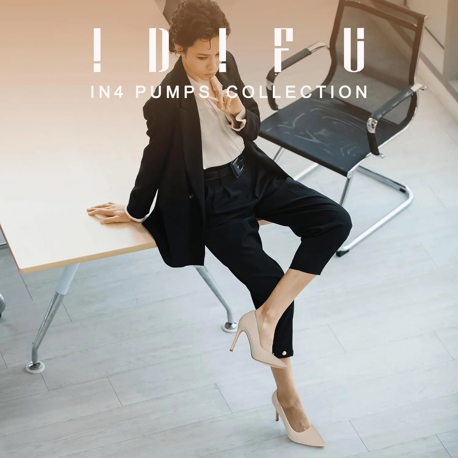 IDIFU IN4 Women's Pumps High Heels Closed Toe Stiletto Pointed Toe Dress Shoes Wedding Prom Bridal Daily Work Office Business Trendy Fashion Sexy Comfortable Pumps Dressy Shoes