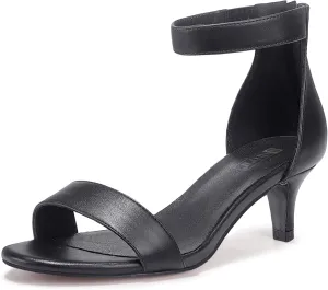 IDIFU Kitten Heels for Women IN2 Low Heels Open Toe Ankle Strap Heeled Sandals Wedding Bridal Evening Prom Party Dress Shoes Womens Heels With Zipper