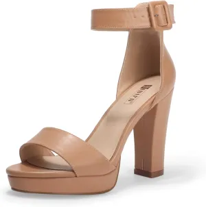 IDIFU Women's IN4 Sabrina Platform Chunky High Heels Ankle Strap Heeled Sandals Wedding Party Dress Shoes
