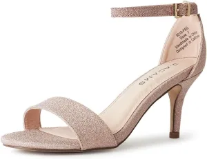 J. Adams Dove Ankle Strap Womens Stiletto For Women Sexy - Open Toe Strappy Heels, Wedding Shoes For Bride, Summer Heels and Bridal Shoes