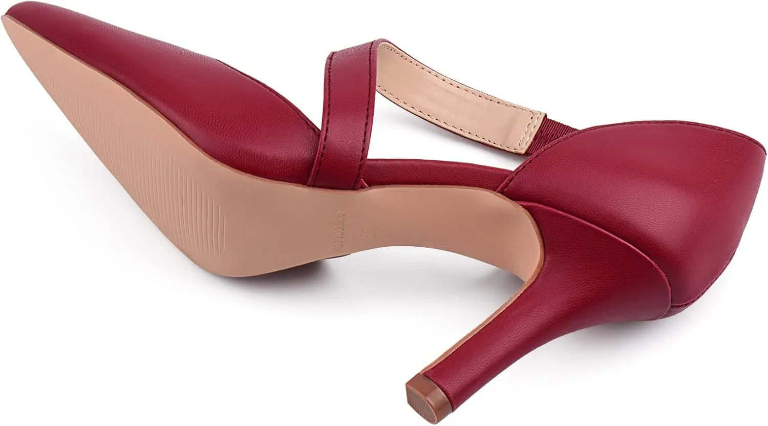 JENN ARDOR Women's Closed Toe Heels for Women 3 inch Stilettos Professional D'Orsay Pumps Sexy Ankle Strap Pointed Wedding Bride Evening Party Office Ladies Dress Shoes High Heels