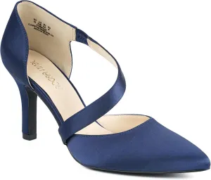JENN ARDOR Women's Closed Toe Heels for Women 3 inch Stilettos Professional D'Orsay Pumps Sexy Ankle Strap Pointed Wedding Bride Evening Party Office Ladies Dress Shoes High Heels
