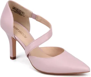 JENN ARDOR Women's Closed Toe Heels for Women 3 inch Stilettos Professional D'Orsay Pumps Sexy Ankle Strap Pointed Wedding Bride Evening Party Office Ladies Dress Shoes High Heels