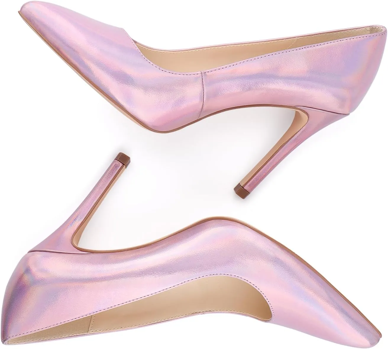 JENN ARDOR Women's High Heels Closed Pointed Toe Stiletto Classic Office Dress Bridal Wedding Pumps Sexy Prom Shoes