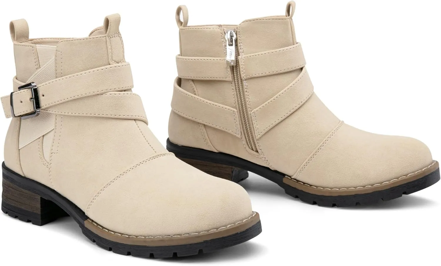 Jeossy Women's 9007A Ankle Casual Chelsea Boots, Fashion Low Heel Booties