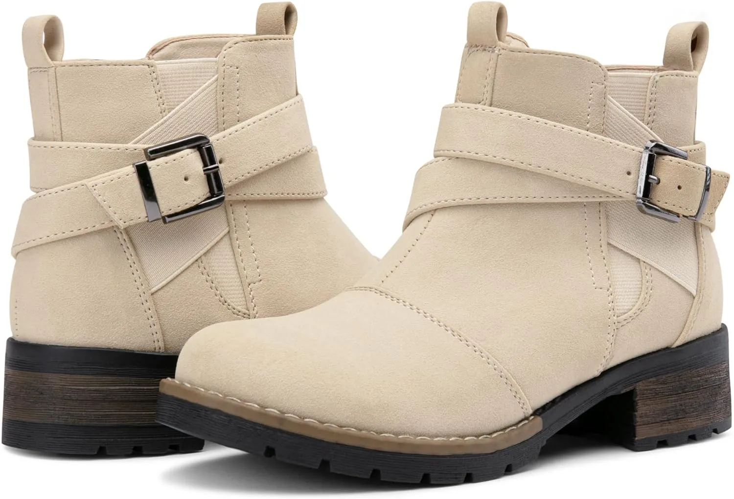 Jeossy Women's 9007A Ankle Casual Chelsea Boots, Fashion Low Heel Booties