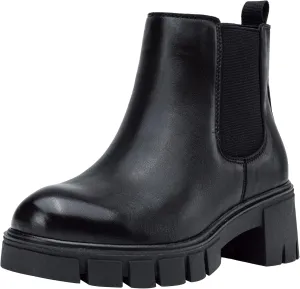 Jeossy Womens 9606 Chelsea Ankle Boots, Platform Chunky Low Heel Slip on Booties, Lug Sole Fashion Short Boots