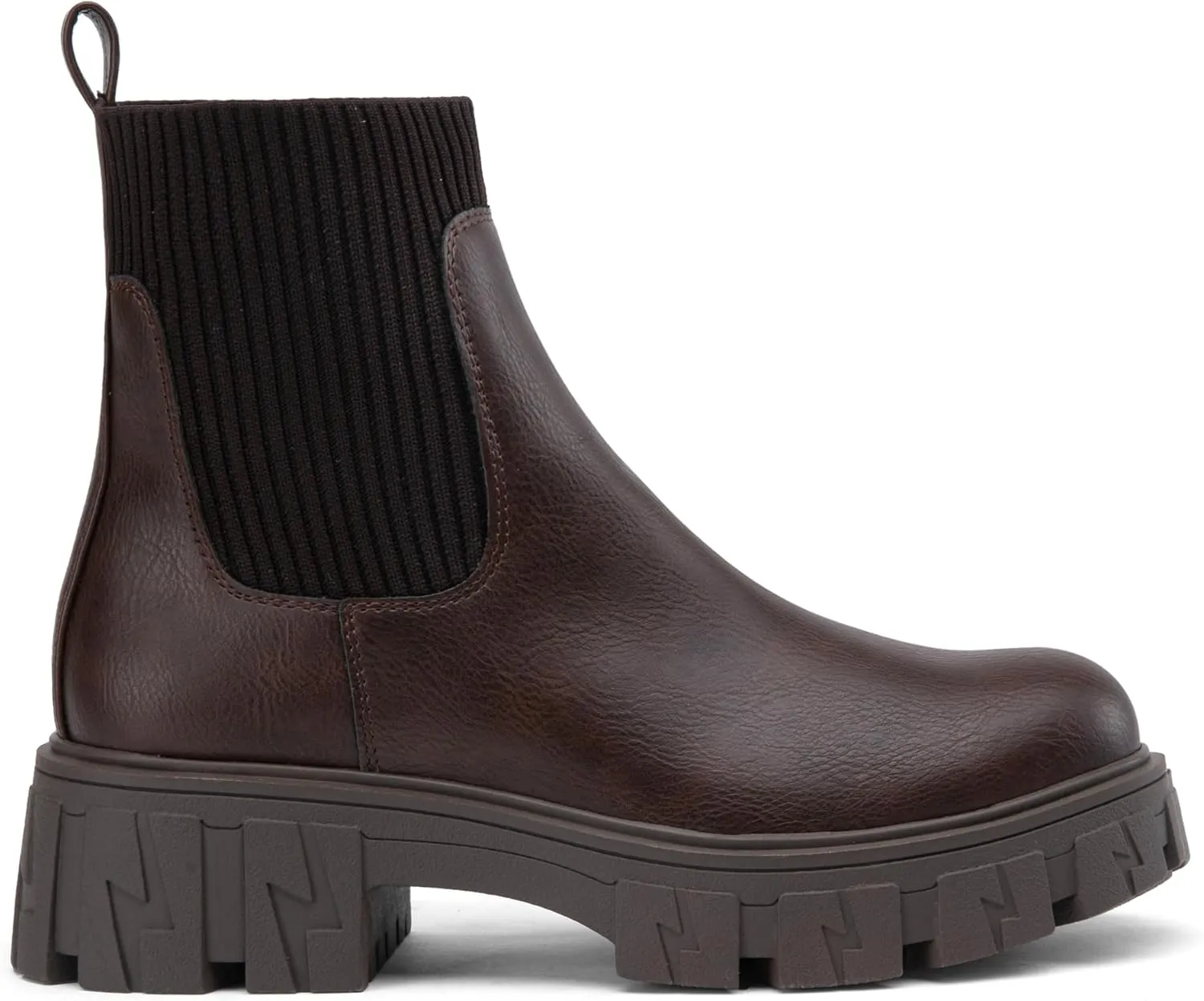 Jeossy Women’s Chelsea Chunky Ankle Boots Elastic Platform Lug Sole Short Pull on Low Heel 9610 Booties