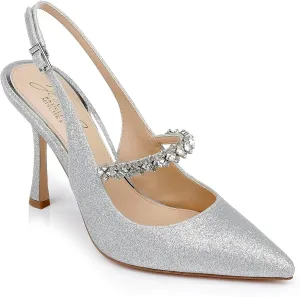 Jewel Badgley Mischka Verena Slingback Stiletto Heels