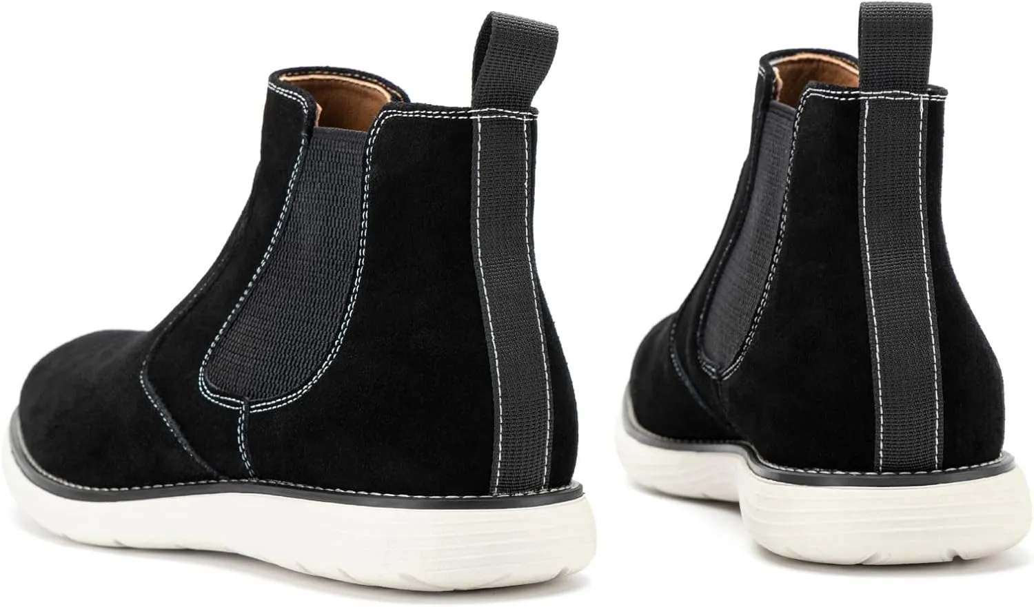 JITAI Men's Suede Leather Chelsea Boots Classic Elastic Dress Ankle Boots for Men