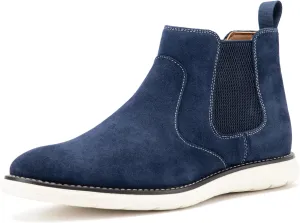 JITAI Men's Suede Leather Chelsea Boots Classic Elastic Dress Ankle Boots for Men