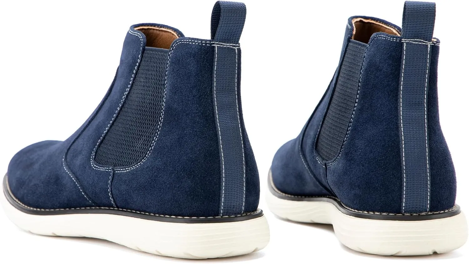 JITAI Men's Suede Leather Chelsea Boots Classic Elastic Dress Ankle Boots for Men