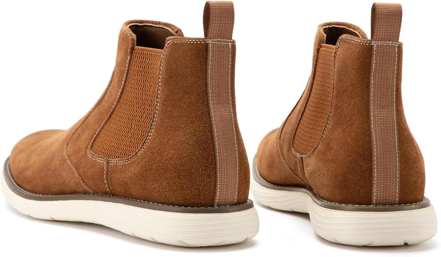 JITAI Men's Suede Leather Chelsea Boots Classic Elastic Dress Ankle Boots for Men