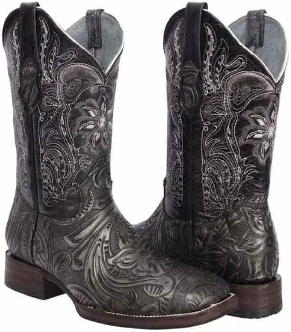 Joe Boots Men's Western Boots: Square Toe Cowboy & Rodeo Boots in Genuine Leather 569