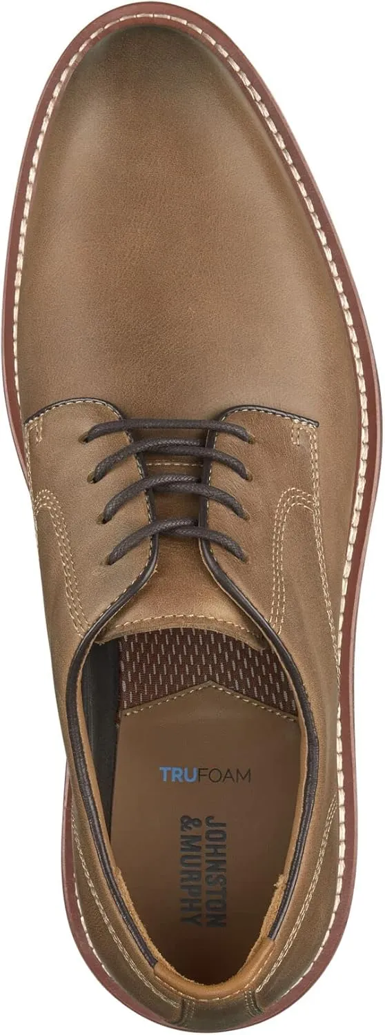 Johnston & Murphy Upton Plain Toe Men’s Shoe, Business Casual Men’s Dress Shoes, Comfortable Leather Shoes for Men