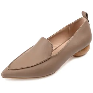 Journee Womens Maggs Loafer Pointed Toe Slip On Dress Flats