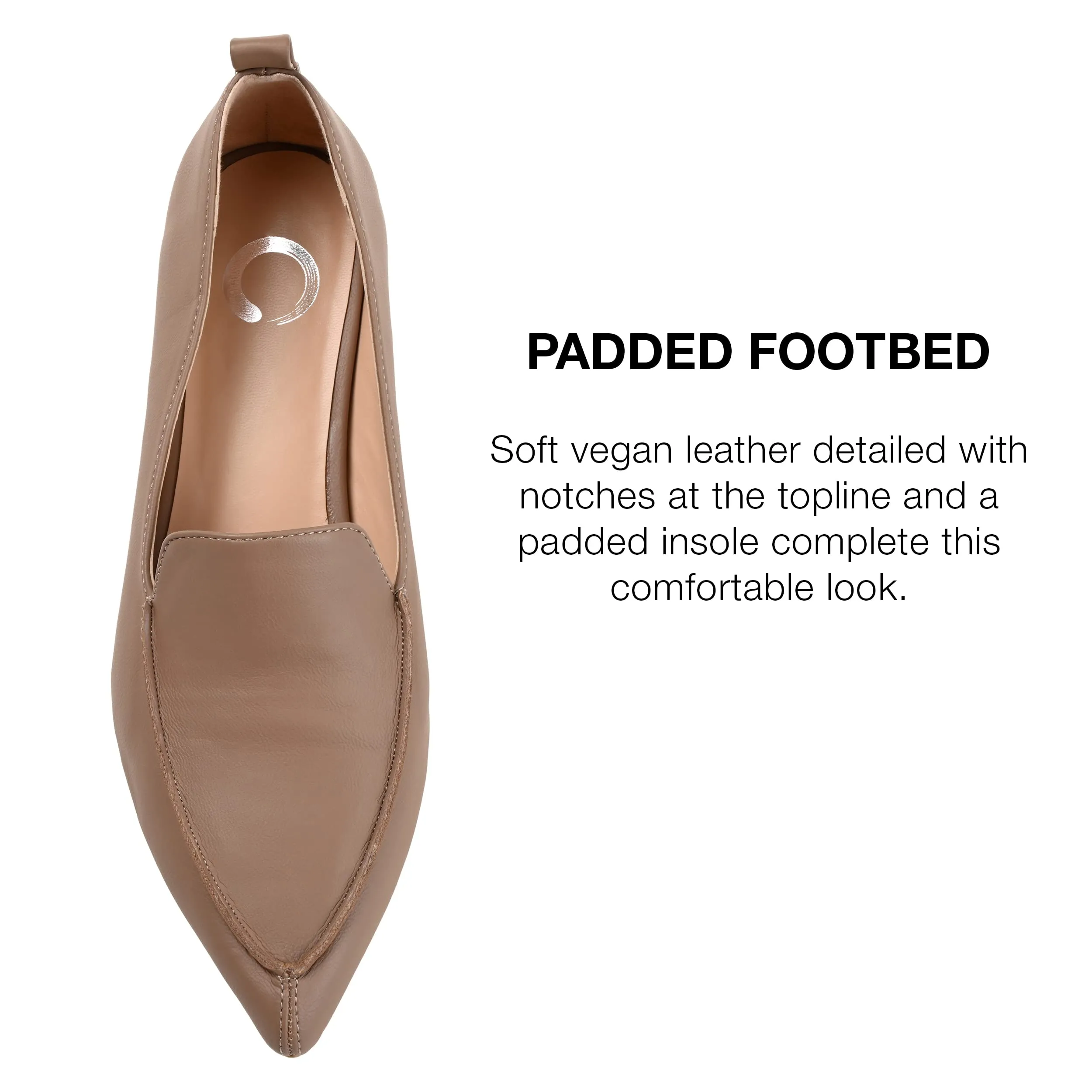 Journee Womens Maggs Loafer Pointed Toe Slip On Dress Flats