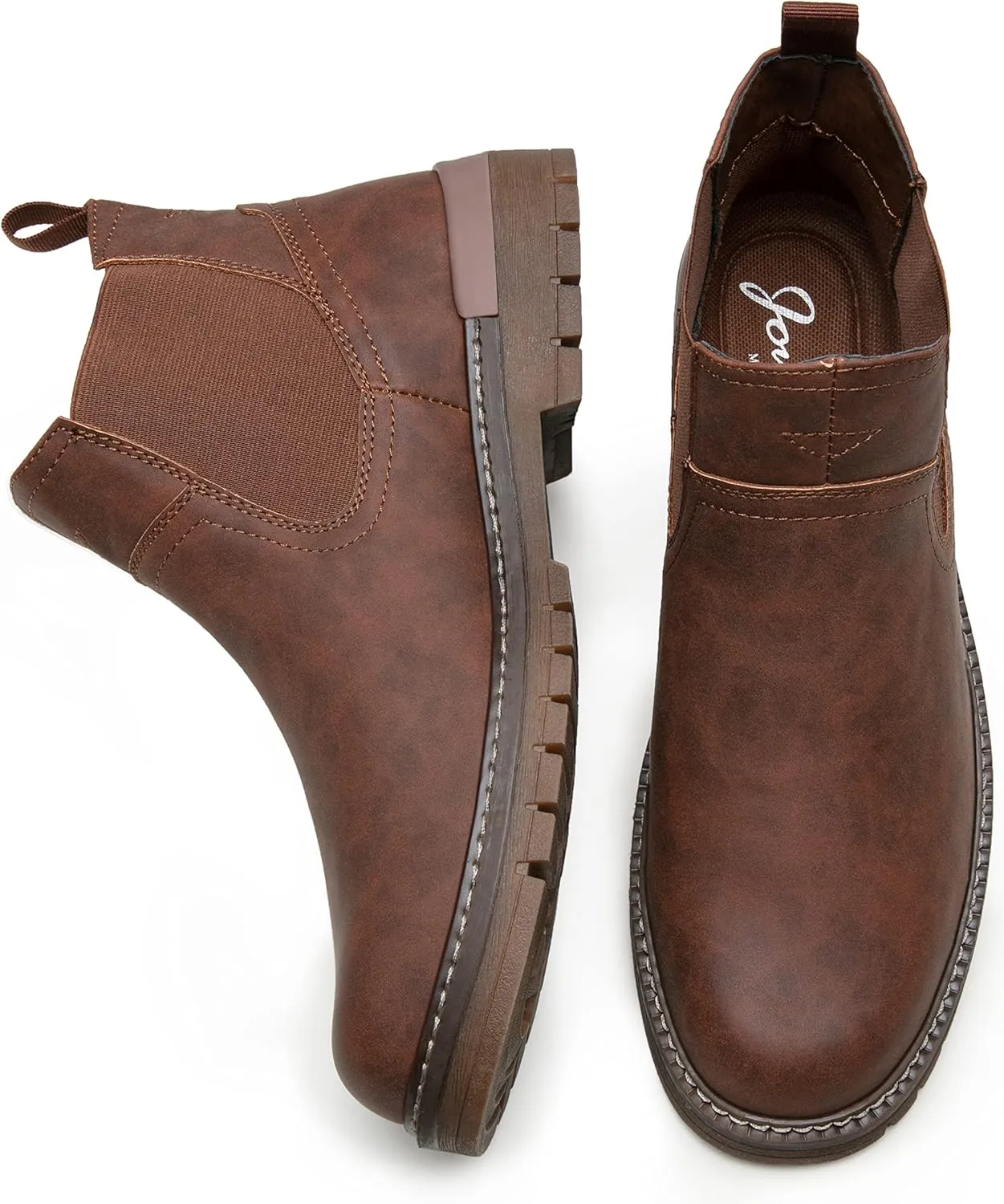 Jousen Chelsea Boots Casual Slip On Ankle Waterproof Mens Boots