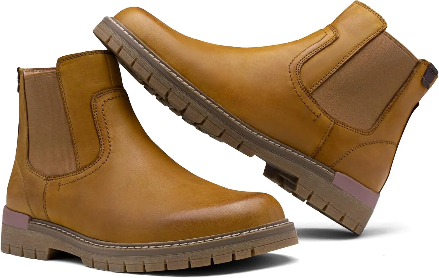 Jousen Chelsea Boots Men Lightweight Mens Boots Classic Slip On Boots Casual Boots for Men